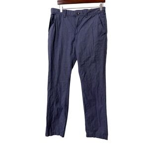 Express Slim Fit Finn Chino Pants 31/30 Blue Cotton Preppy Business Casual